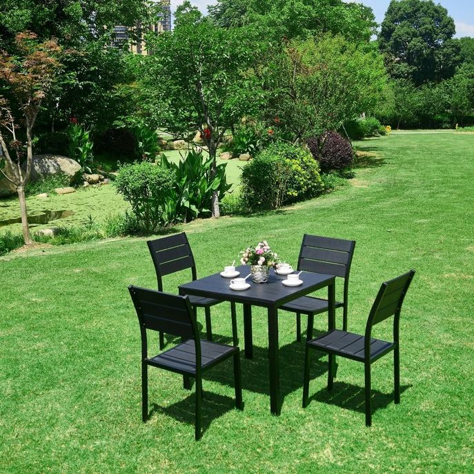 Bistro Set de Terraza 3 Piezas - Mesa y 2 sillas jardín exterior :  : Hogar y Cocina