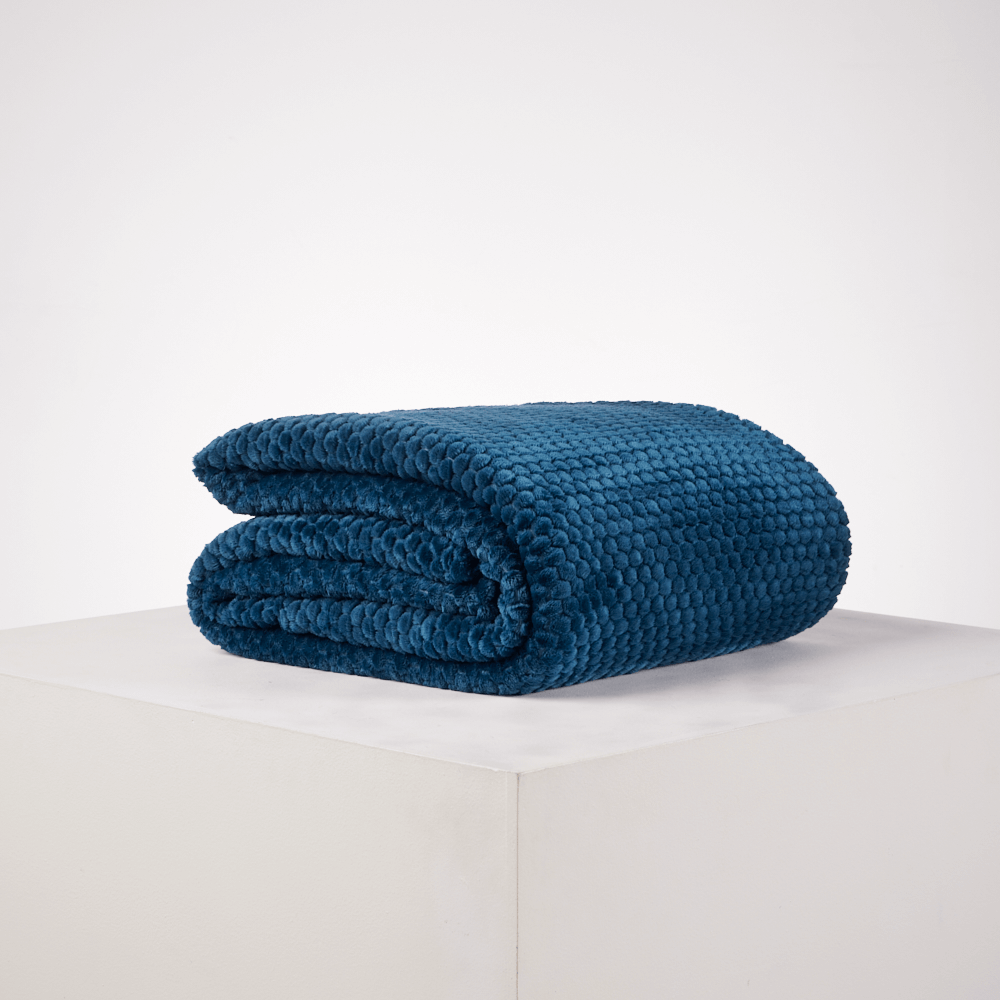 Cobija Flannel Jacq Bee Essencial 280 gr Azul - Distrihogar