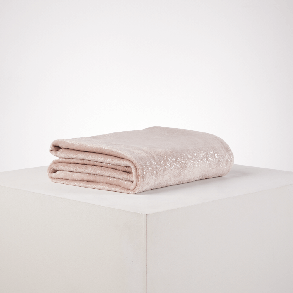 Cobija Shine Foil Flannel Fleece Shadow Gray 100 x 150 Cm - Distrihogar