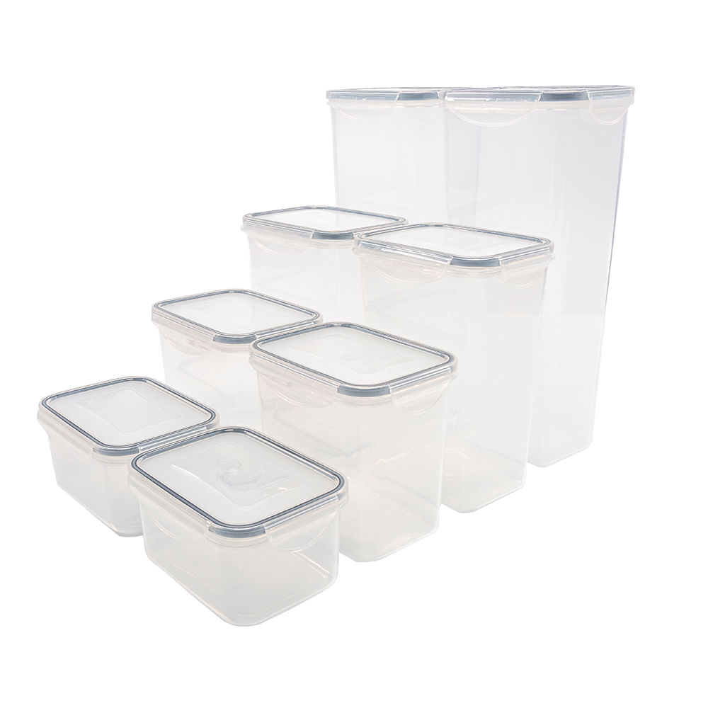 Set X6 Cajas Organizadoras Ropa Cocina Baño 5 Litros Clear