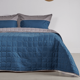 cubrelecho-doble-faz-150-hilos-algodon-poliester-gris-azul-sencillo
