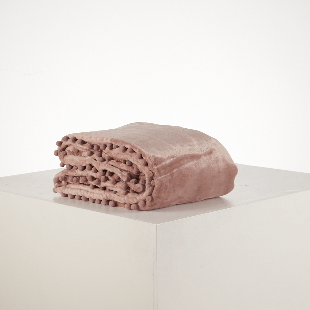 Cobija Pompones 250 Gr Flannel Fleece - Distrihogar