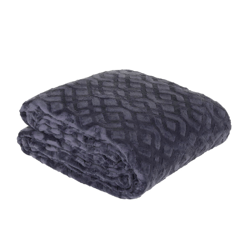 Cobija Soft Flannel Fleece 250 gr Nightsadow Blue - Distrihogar