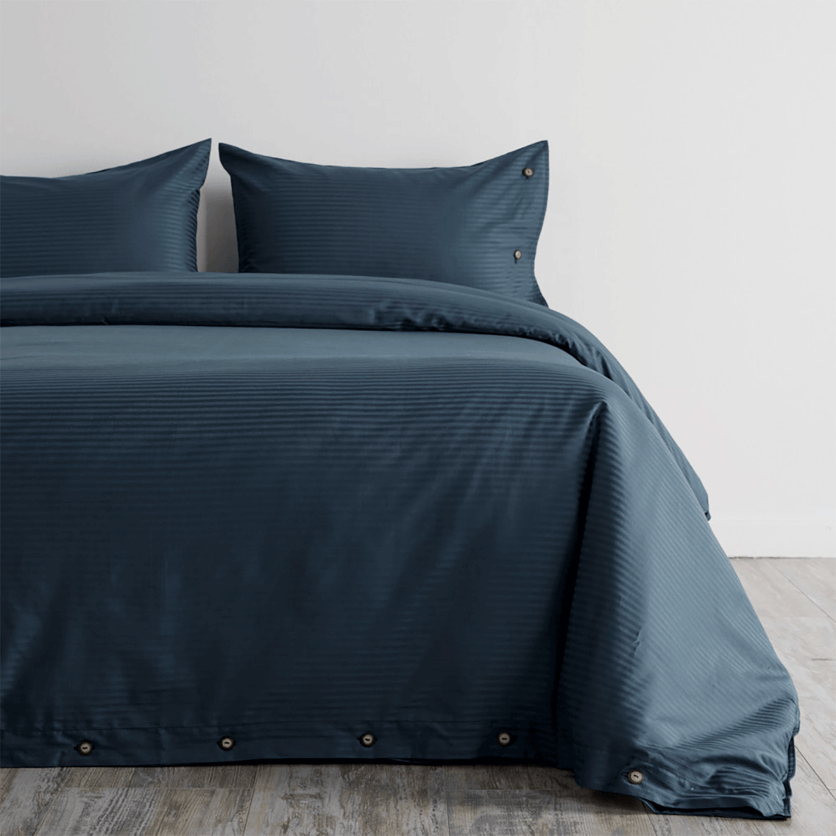 Cover Duvet - Funda Plumón Hotel Experience 300 hilos Algodón Sateen Stripe Azul - Distrihogar