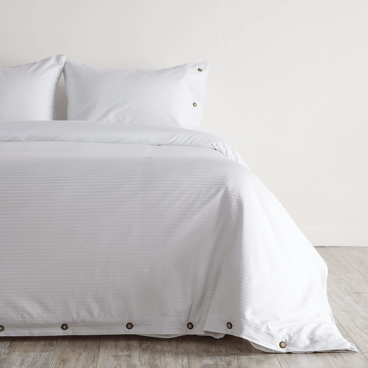 Cover Duvet - Funda Plumón Hotel Experience 300 hilos 100% Algodón Sateen Stripe Blanco - Distrihogar