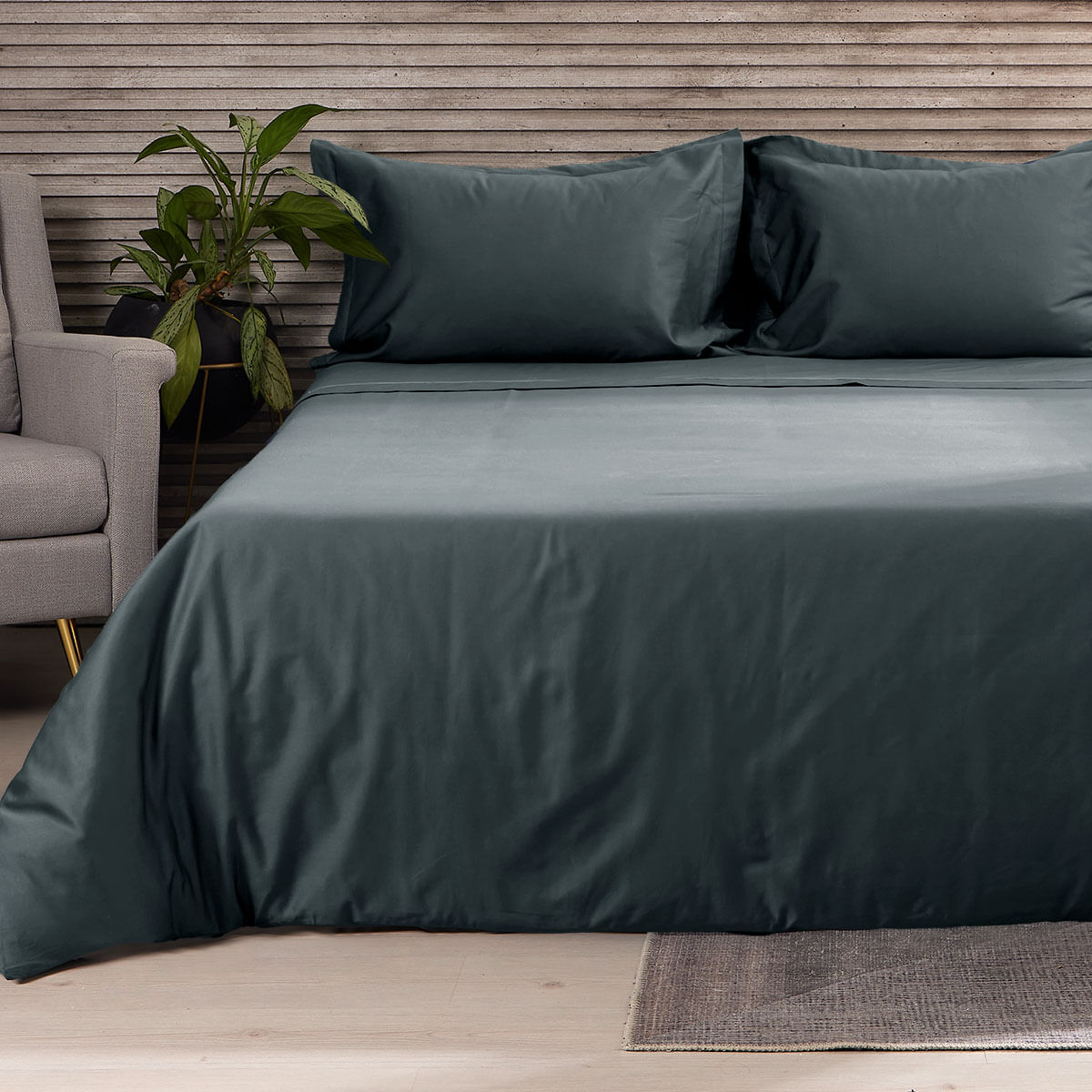 Cover Duvet - Funda Plumón 400 hilos 100% Algodón Menfis Storm - Distrihogar