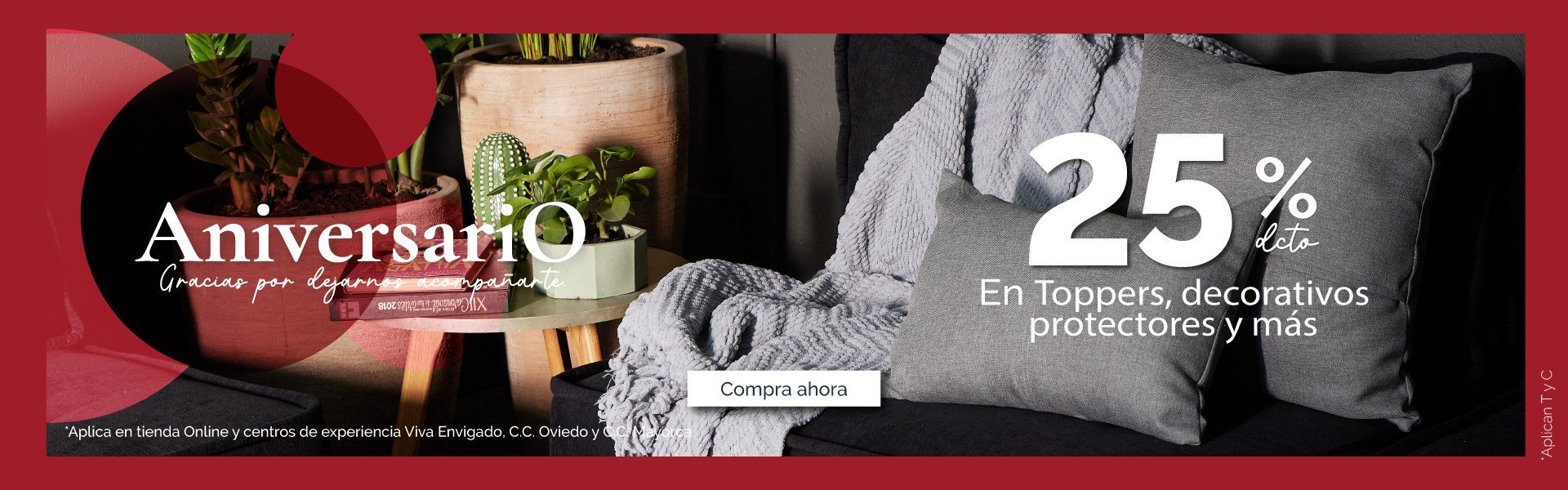 Agosto aniversario 25off promo general