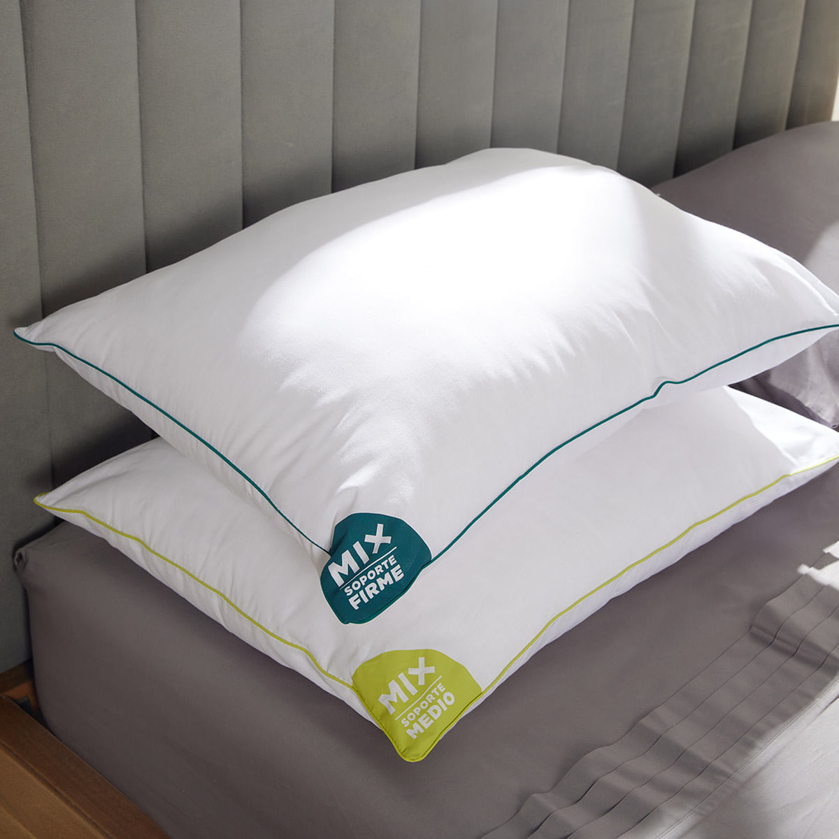 Set x 2 Almohadas (+) Plus Mix Soporte Medio y Firme 50 x 70 Cm - Distrihogar