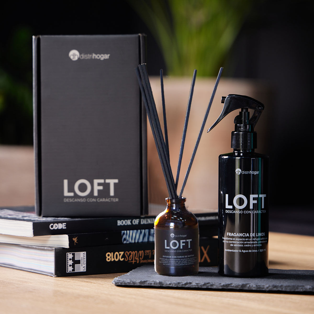 Set Loft: Fragancia De Linos 250 ml y Difusor varas Rattan 50 ml - Distrihogar