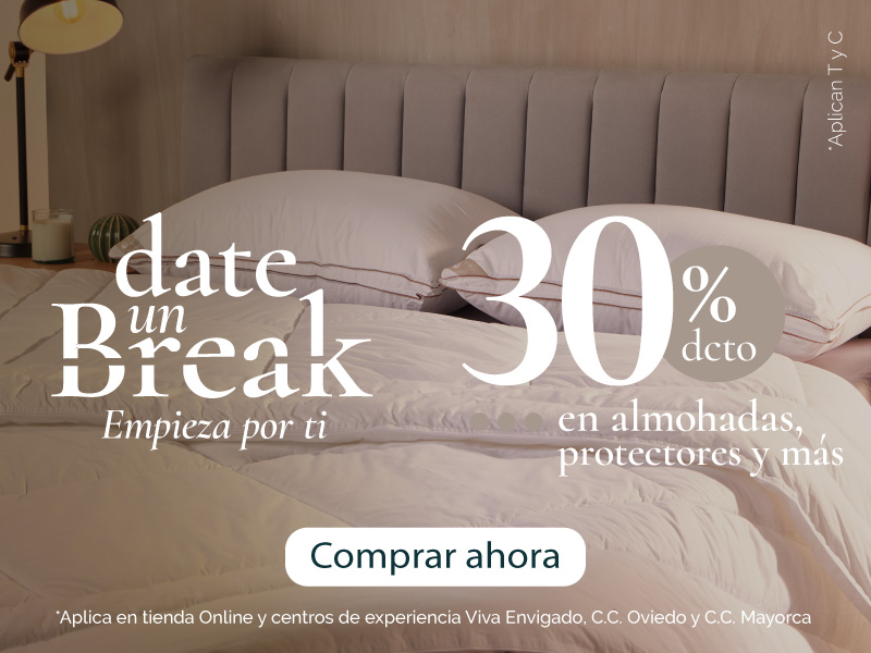 Abril 30 off en almohadas, plumones, protectores