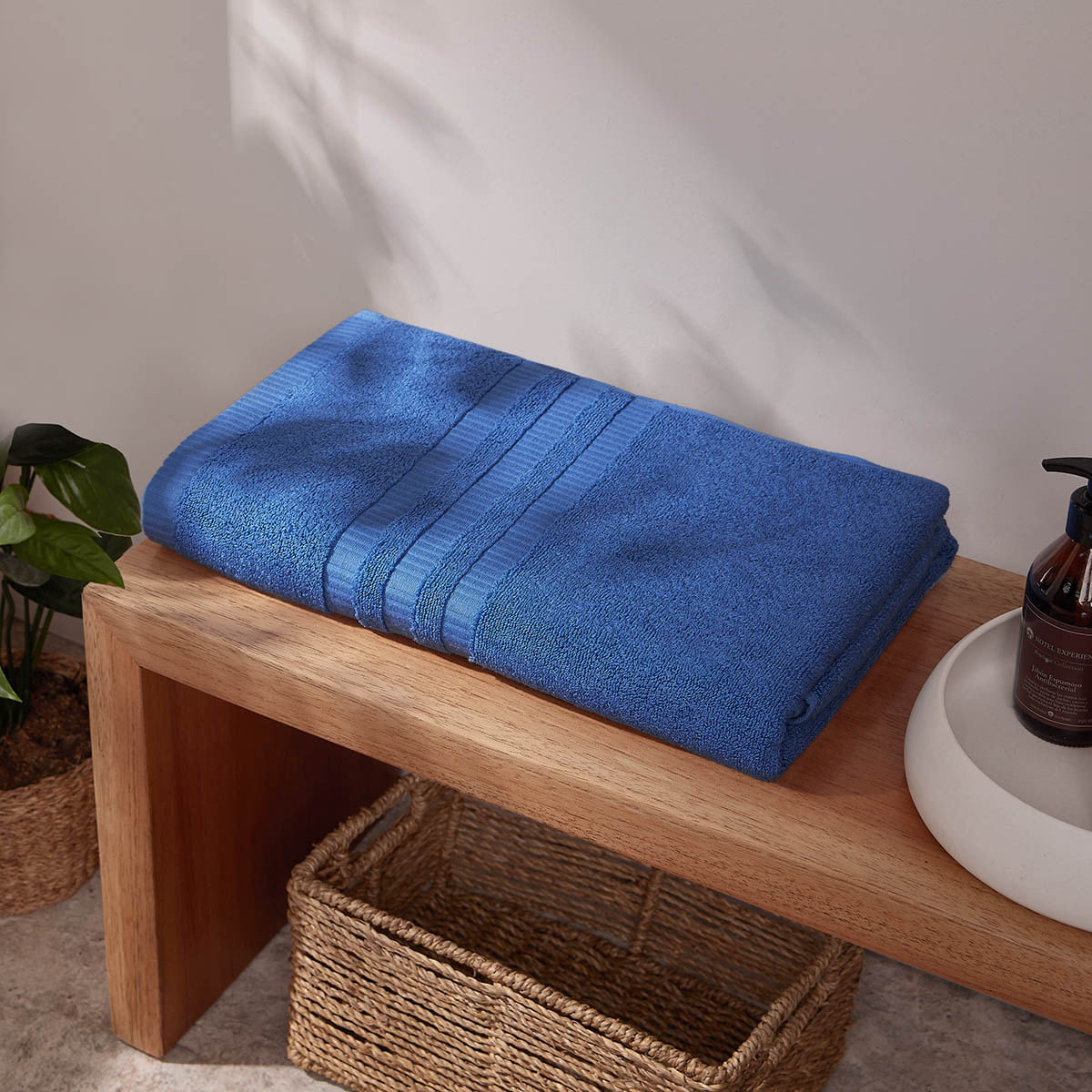 Toalla de Cuerpo Malibú Azul 100% Algodón 620 gr 70 x 160 cm - Distrihogar